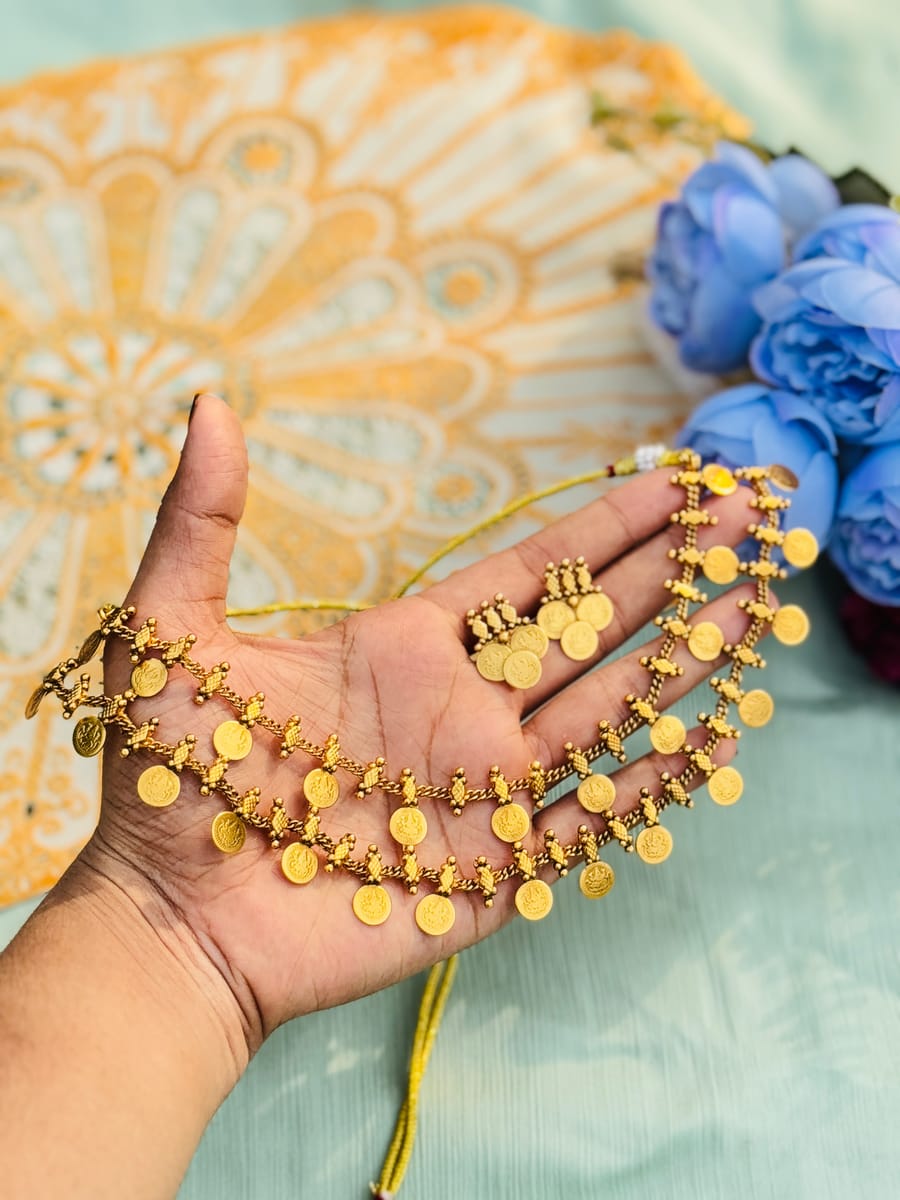Meenakshi Layered Coin Temple Necklace MN109