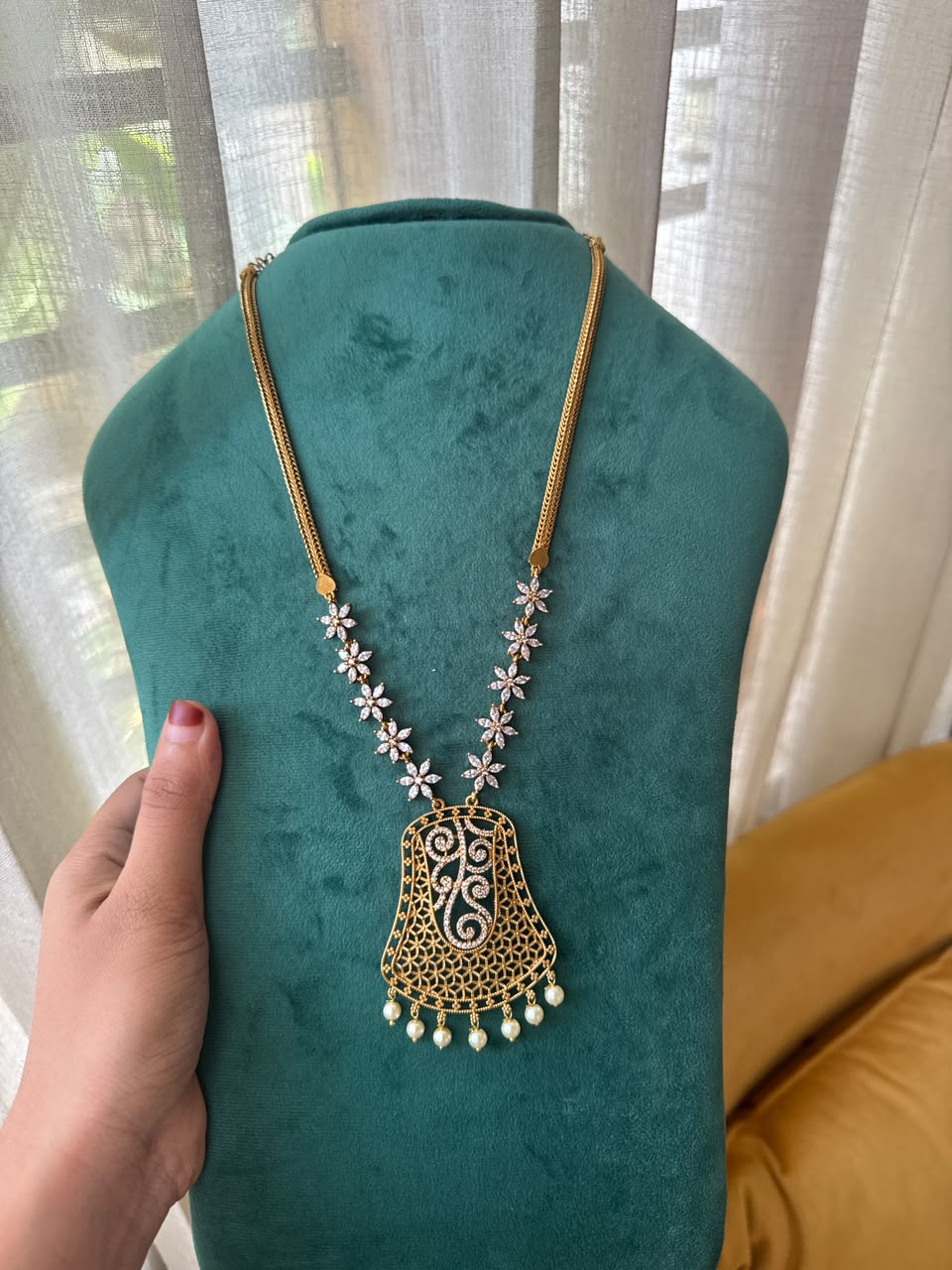 Antique Floral Diamond Haaram HH156