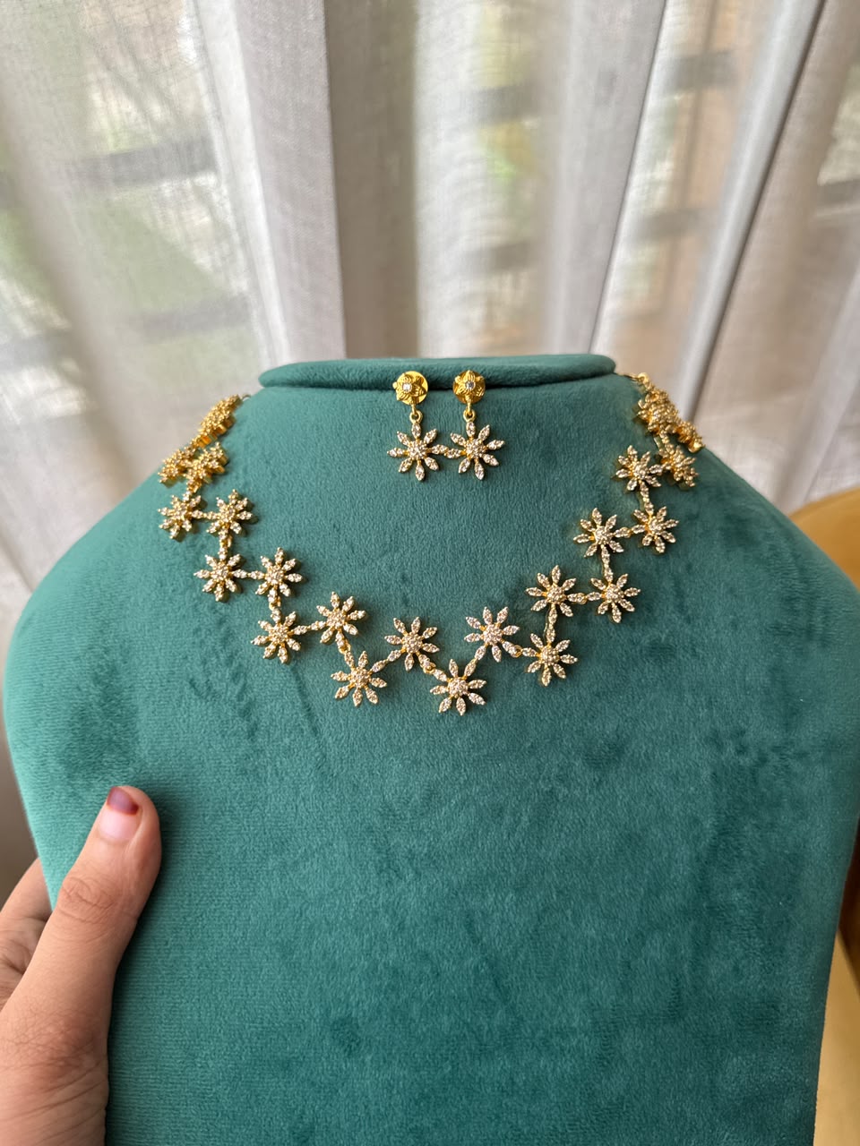 Beena Antony Diamond Star Necklace ✨ HN116