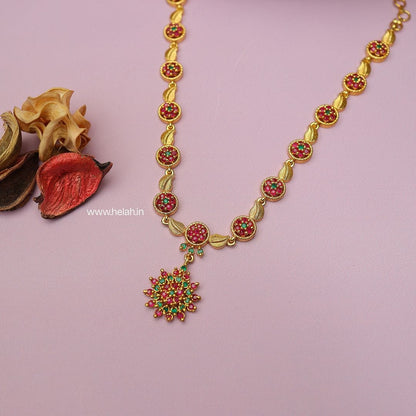 Red & Green Locket Necklace N889