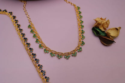FLORAL STONED NECKLACE N800