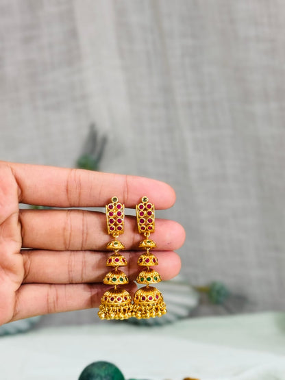 THREE LAYERED JHUMKA J166