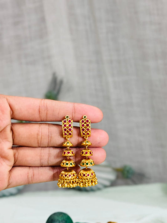 THREE LAYERED JHUMKA J166