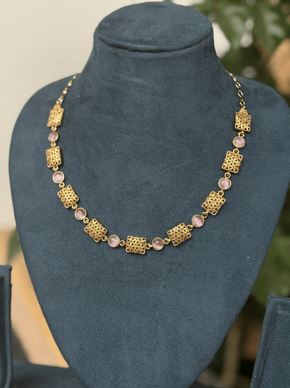ad square necklace