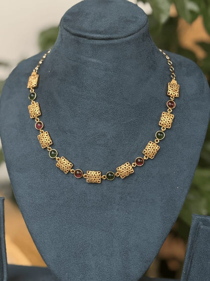 ad square necklace