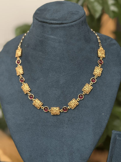 ad square necklace