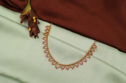 Diamond Golden Alloy Necklace N25