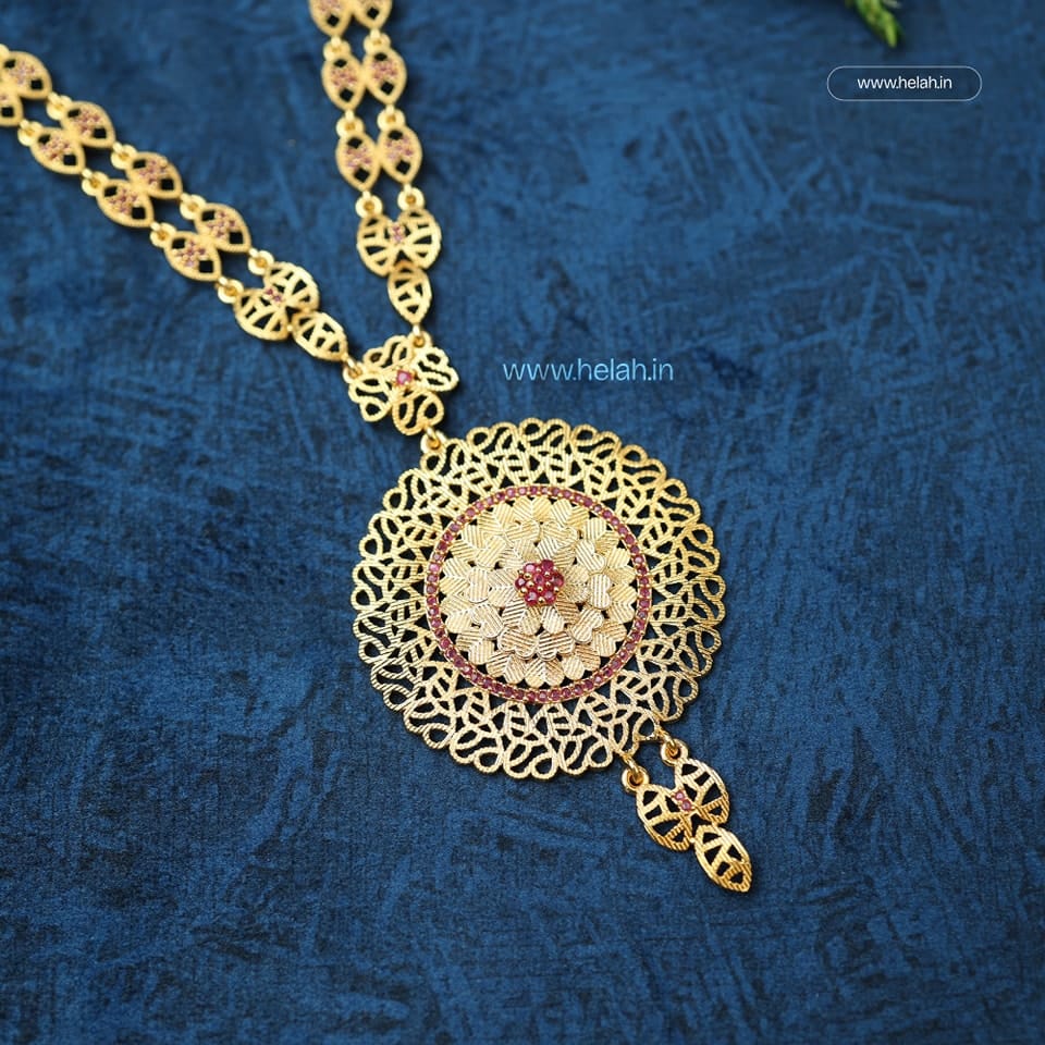 Floral Pendant Long Necklace N655
