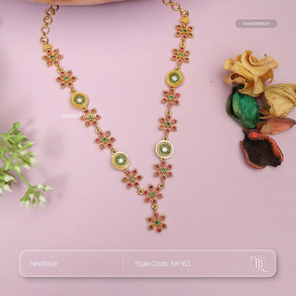 Flower Round Necklace NK163