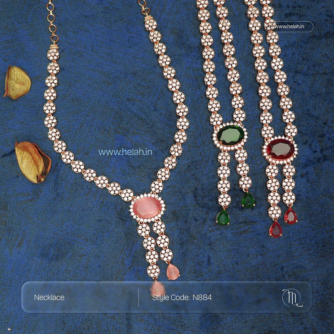 Foreign Cut Stone Necklace N884