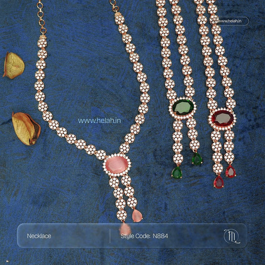 Foreign Cut Stone Necklace N884