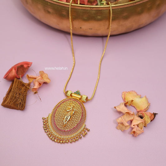 Krishna Embellished Haram Locket Necklace NK205