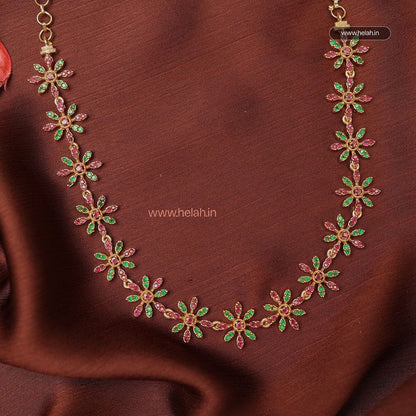 Lily Dot Stone Necklace N897