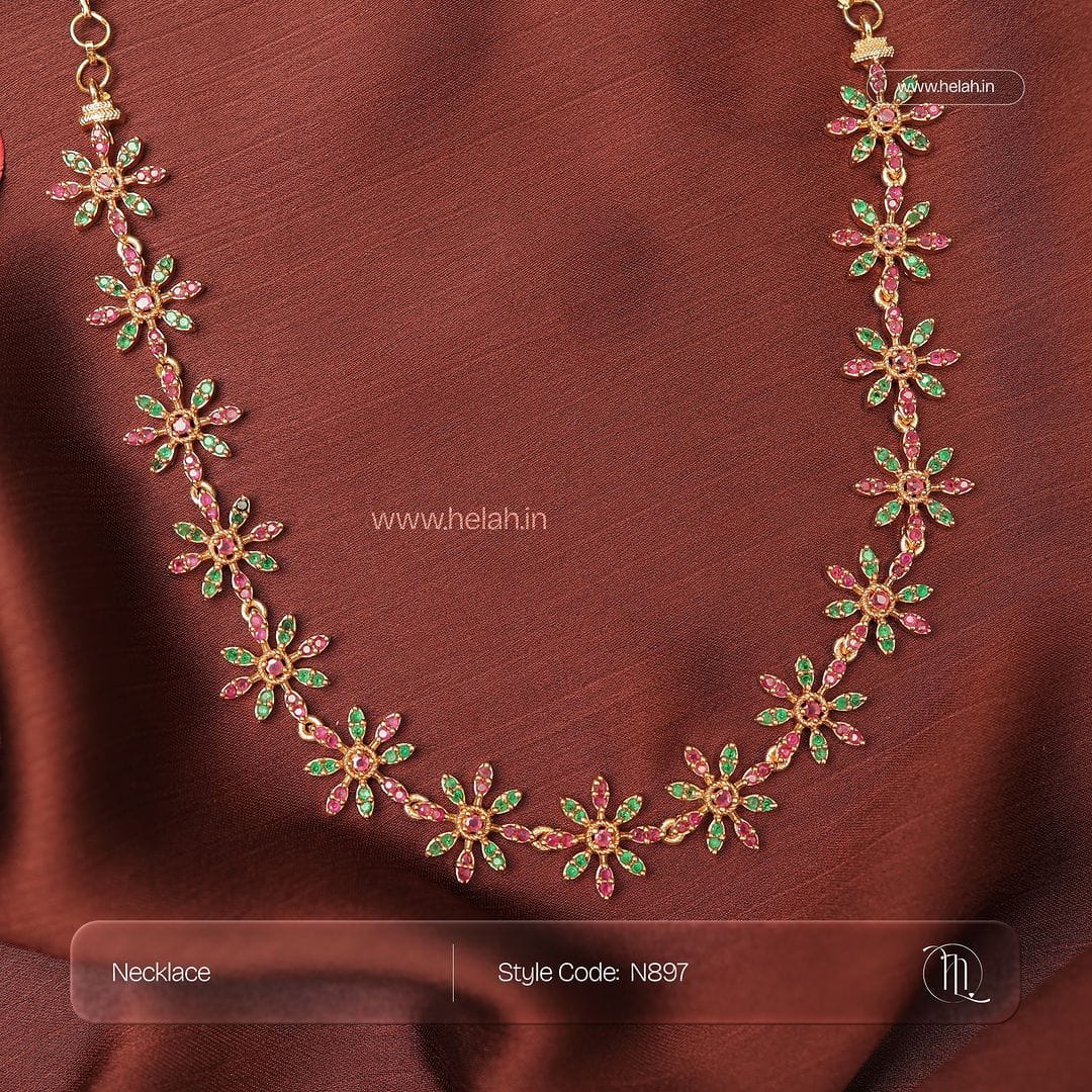 Lily Dot Stone Necklace N897