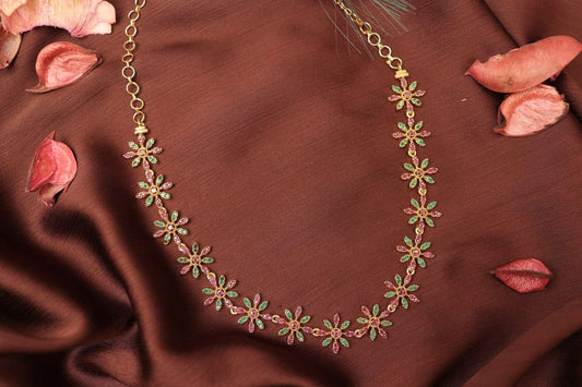Lily Dot Stone Necklace N897