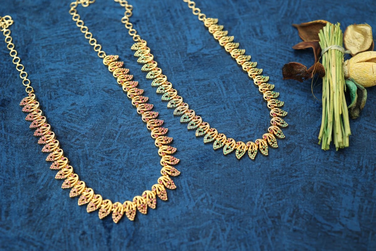 Long Feather Haaram Necklace N933