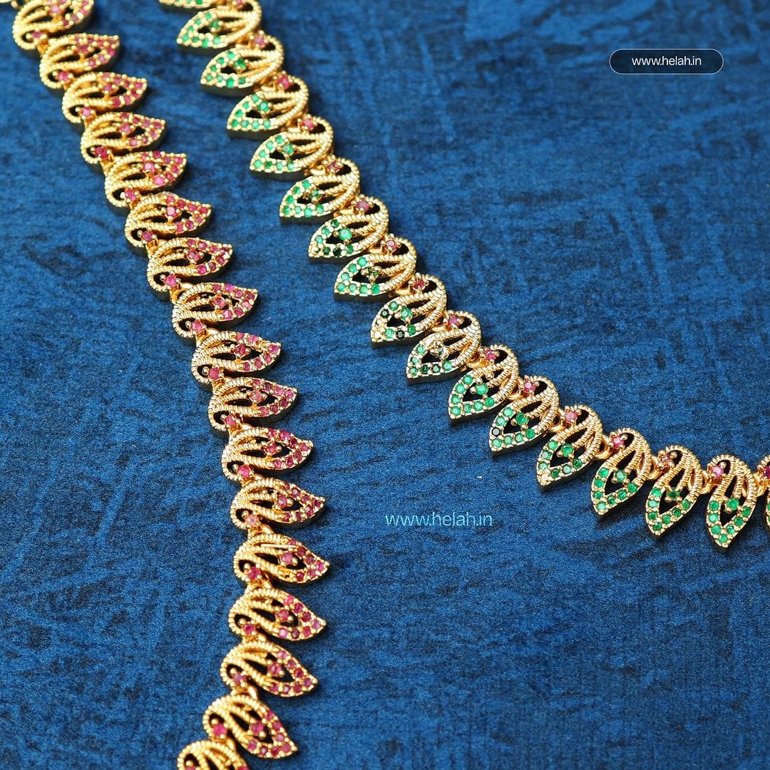 Long Feather Haaram Necklace N933