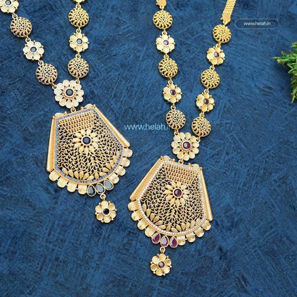 Royal Peacock Long Haram Necklace N568