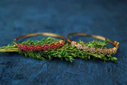 Ruby Flower Lock Bracelet LB 6
