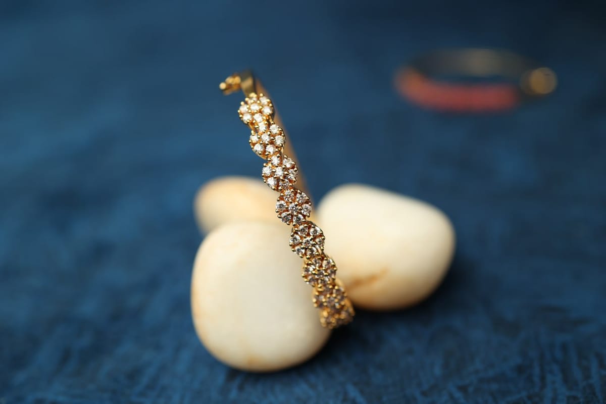 Ruby Flower Lock Bracelet LB 6