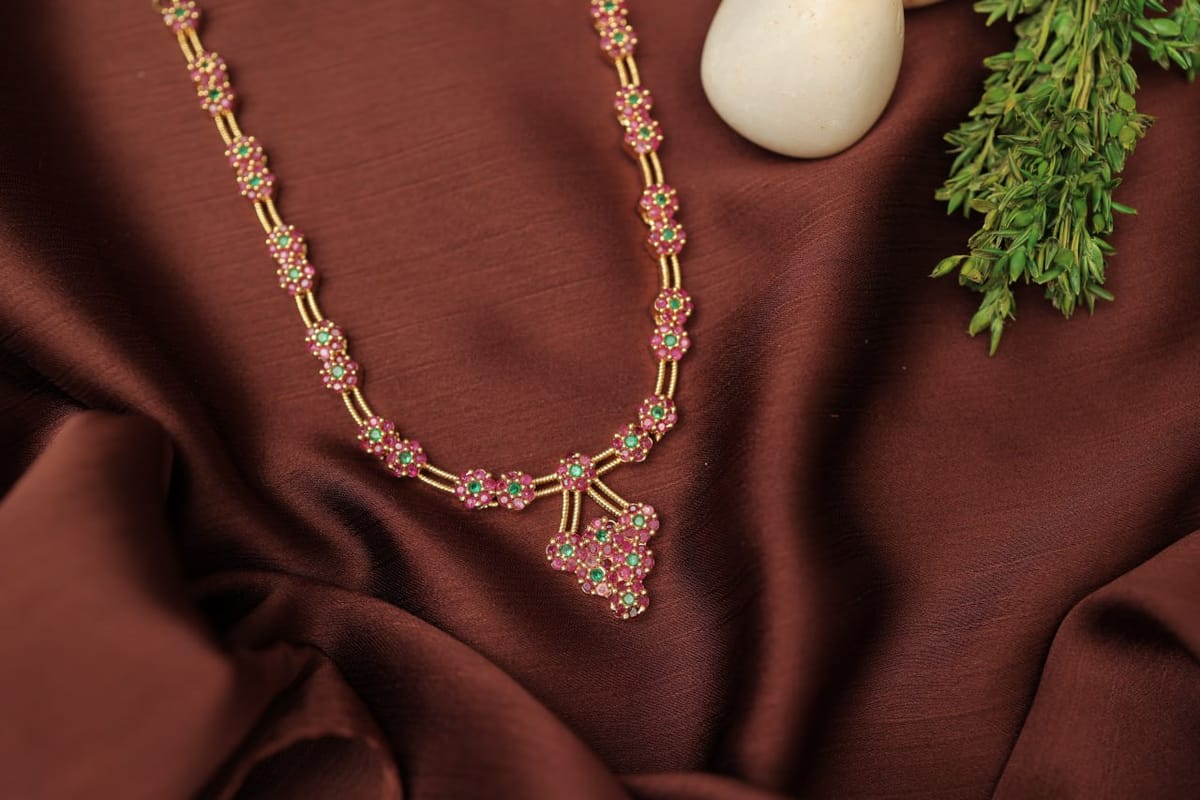 Ruby Grape Long Necklace N976