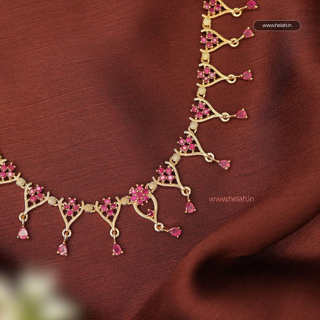 Ruby Hanging Necklace NK116