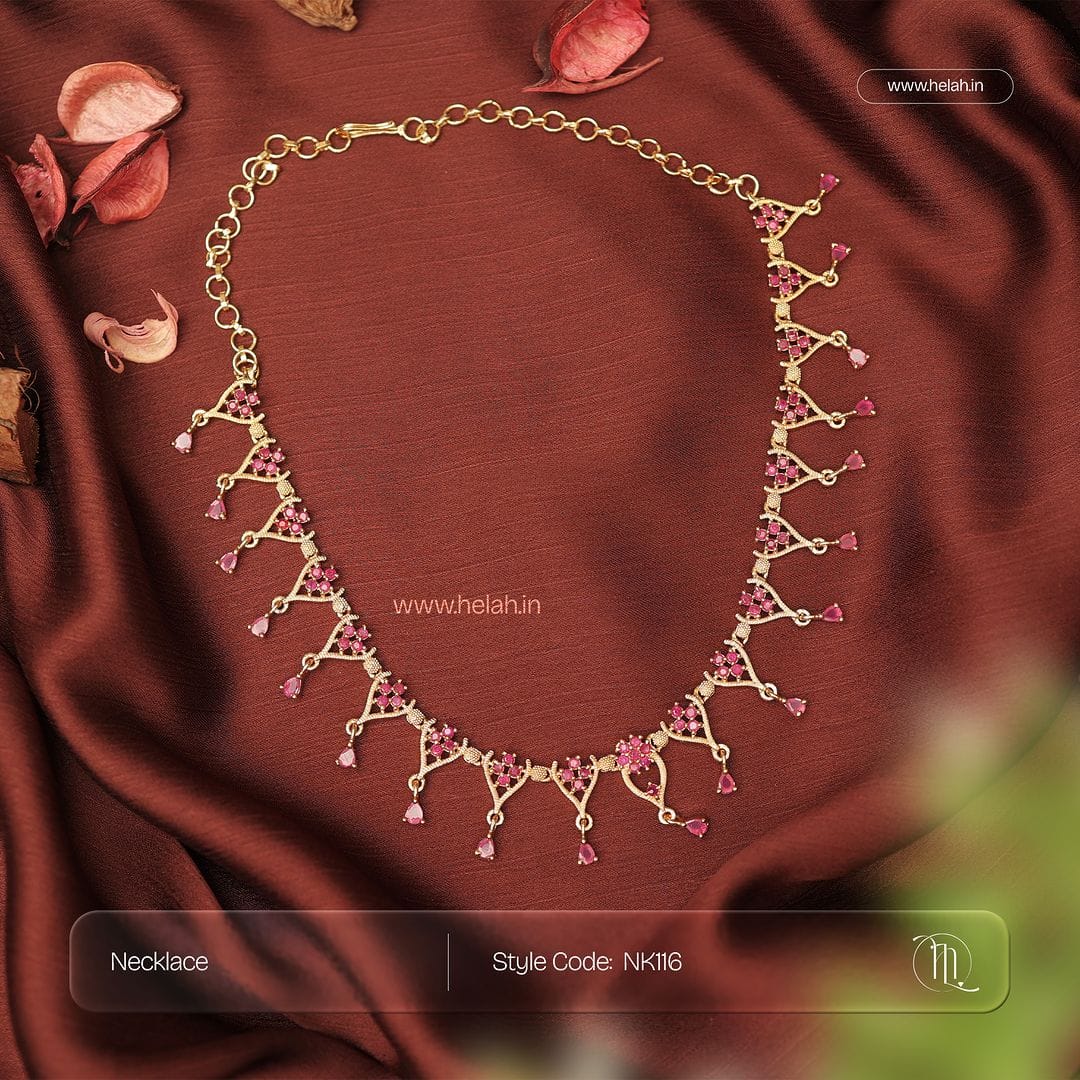 Ruby Hanging Necklace NK116