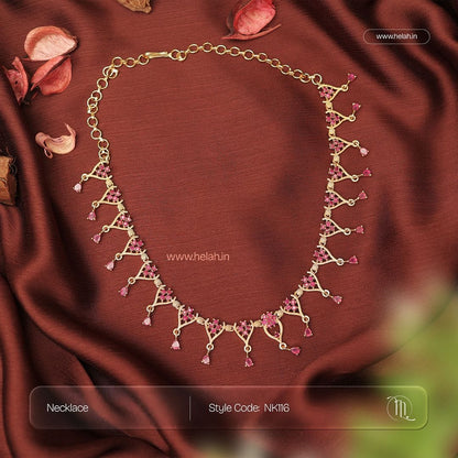 Ruby Hanging Necklace NK116