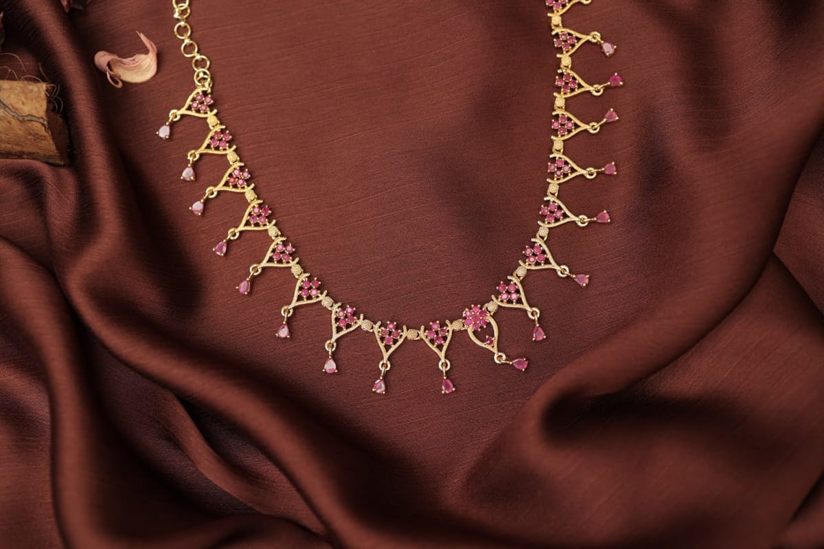 Ruby Hanging Necklace NK116