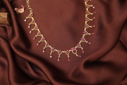 Ruby Hanging Necklace NK116