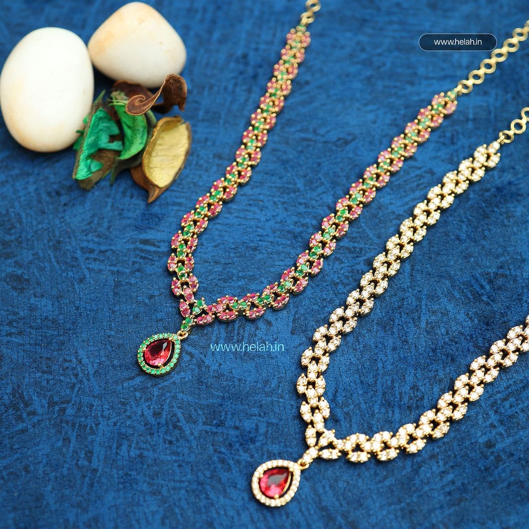 Stone Locket Cutting Necklace N876