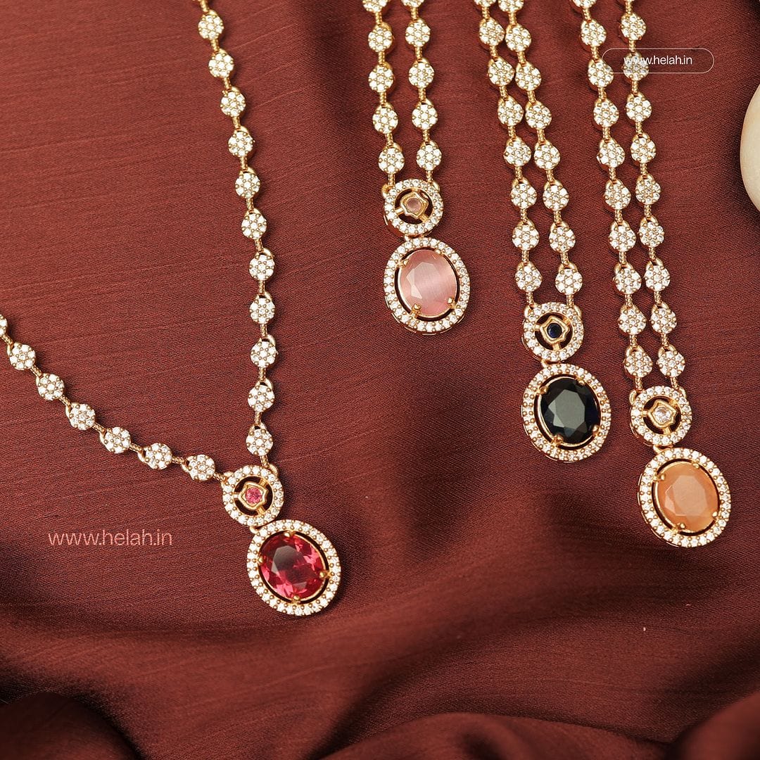 Stone Two-Round Necklace N989
