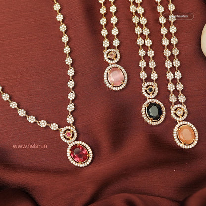 Stone Two-Round Necklace N989