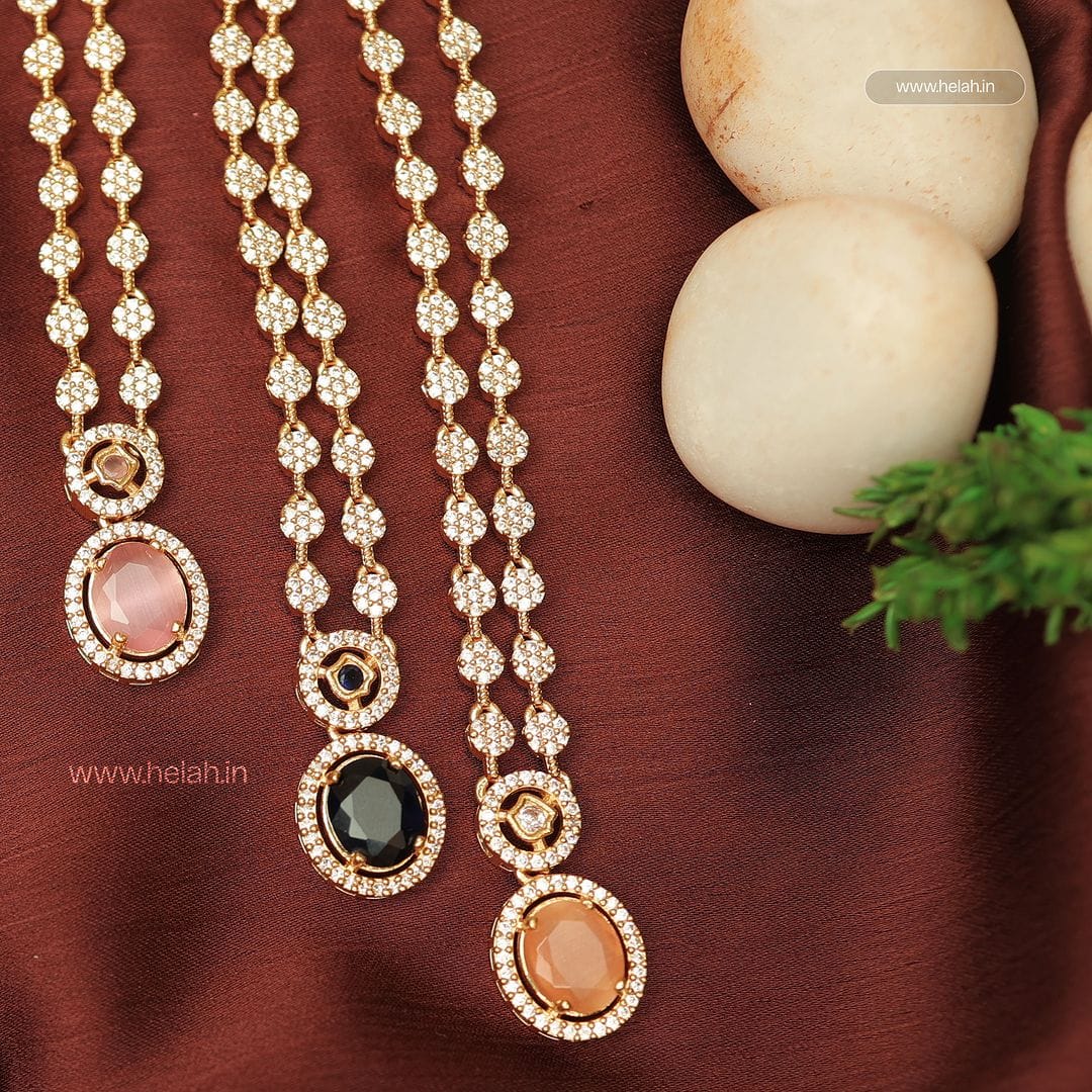 Stone Two-Round Necklace N989