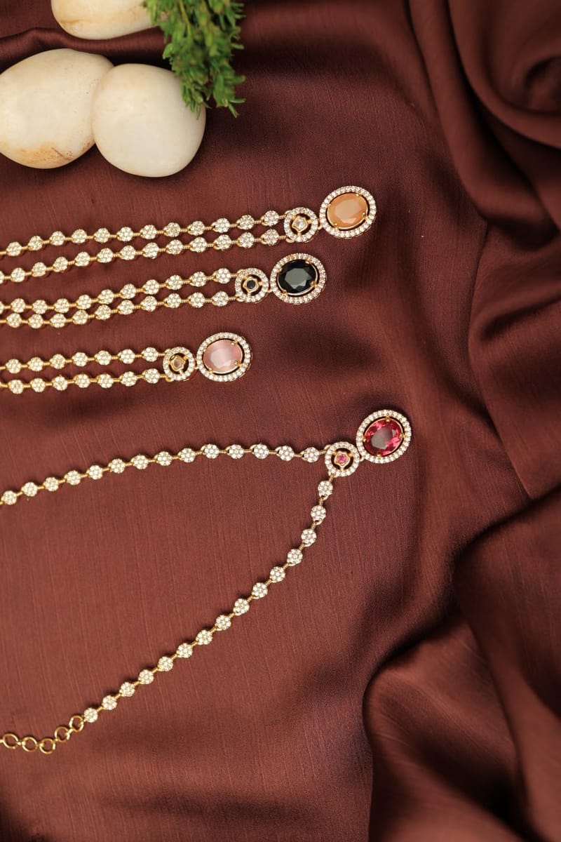 Stone Two-Round Necklace N989