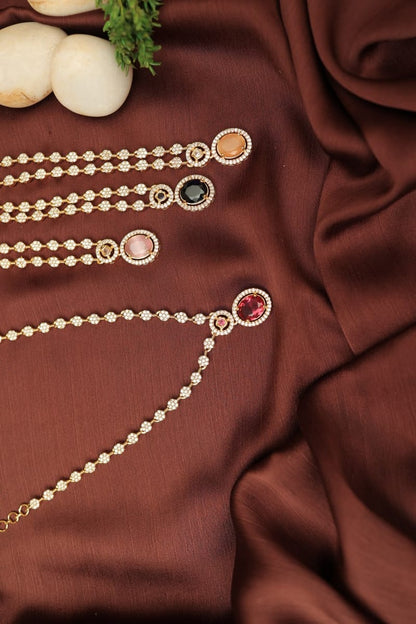 Stone Two-Round Necklace N989
