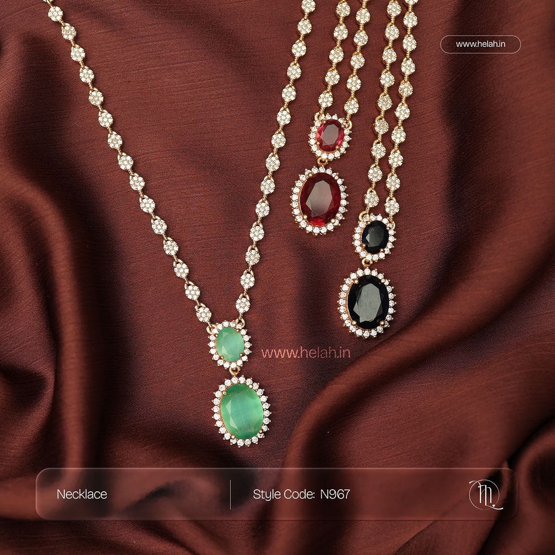 Two-Stone Necklace N967