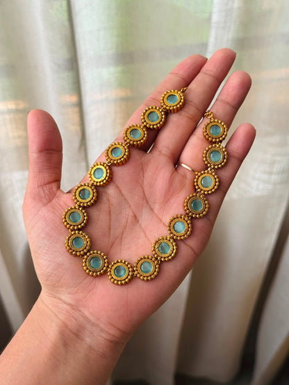 button necklace HN658