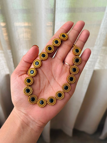 button necklace HN658
