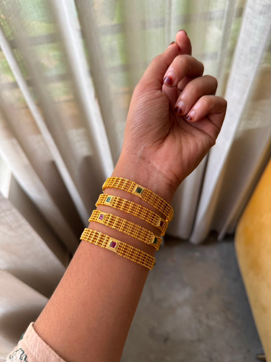 Grid stone bangles  HB101    1 piece 220