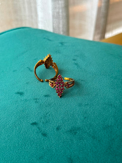 Twinkle Cross Ring HR104