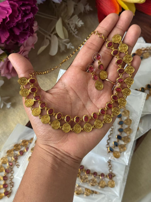 Rajwadi Coin Necklace Set ⭐ AN507