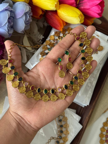 Rajwadi Coin Necklace Set ⭐ AN507