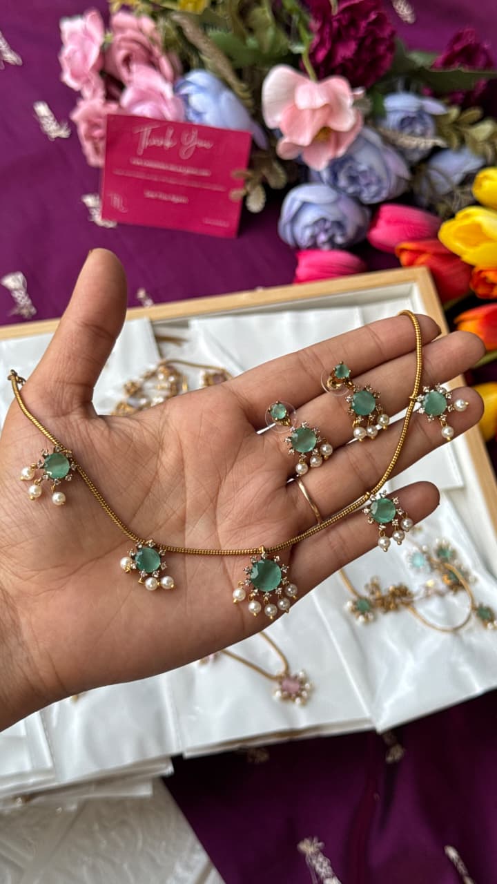 Pearl Bloom Necklace Set AN524
