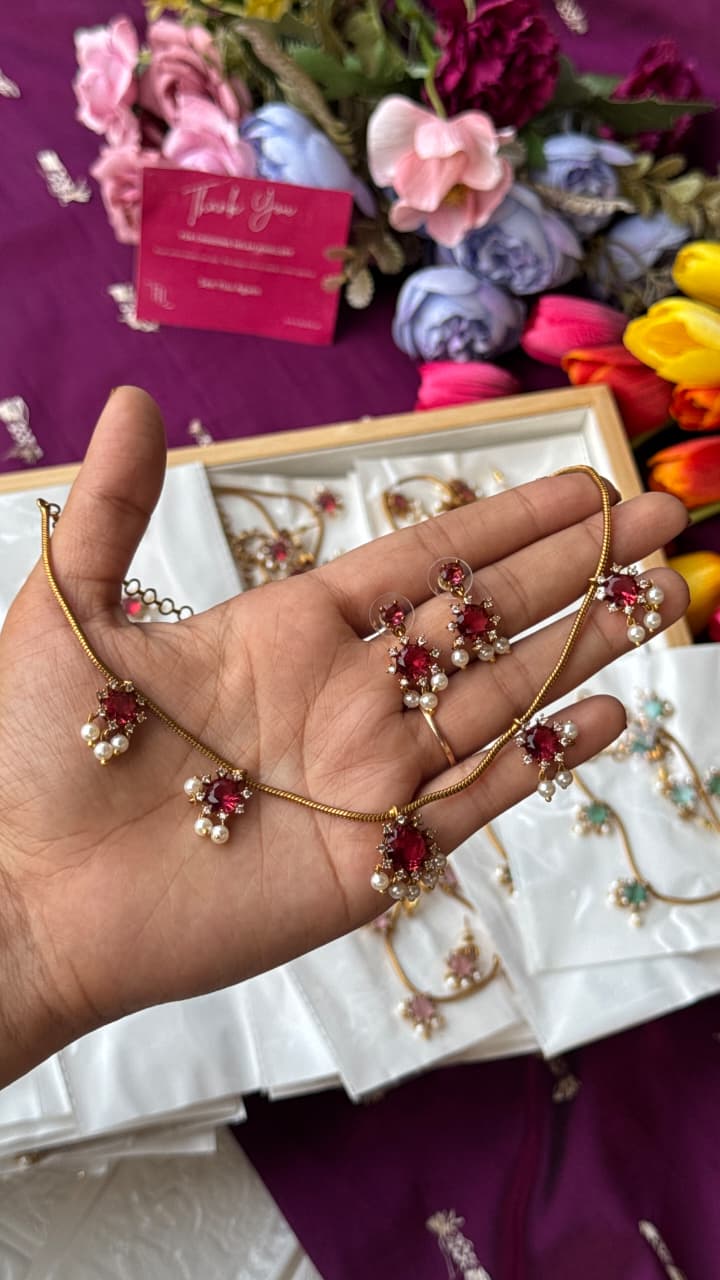 Pearl Bloom Necklace Set AN524