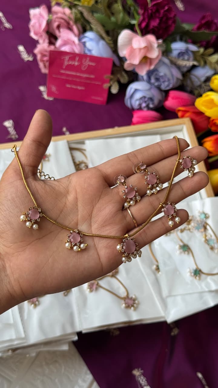 Pearl Bloom Necklace Set AN524
