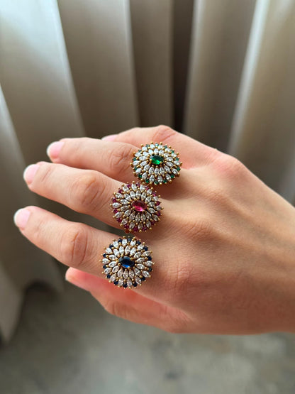 FLORAL ANTIQUE RING HR106