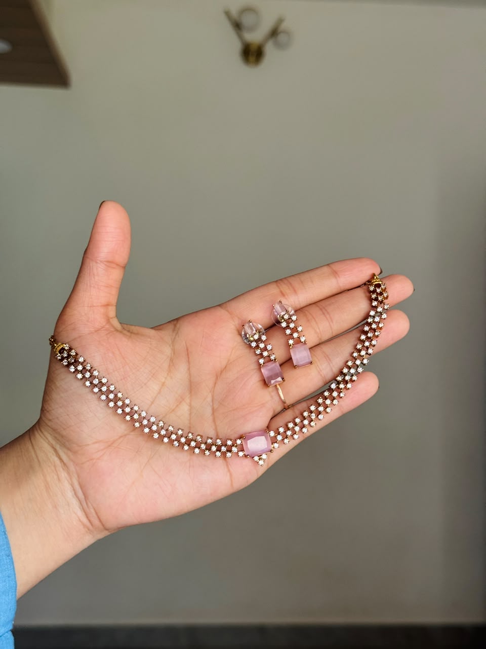 Princess cut necklace HH114