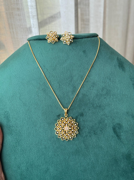 Diamond Floral Locket Chain