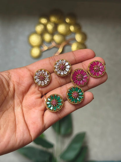 Round Glitter Earrings